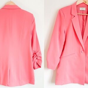 Z Supply bright coral pink spring summer blazer